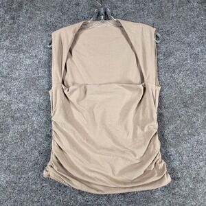 Abercrombie & Fitch Ava Soft Matte Seamless Top Womens XL Brown Ruching Details